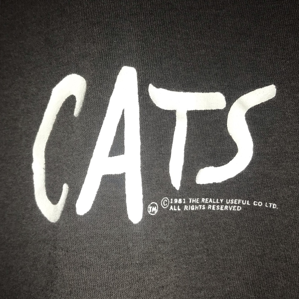 Vintage 1981 CATS The Musical T Shirt First Season